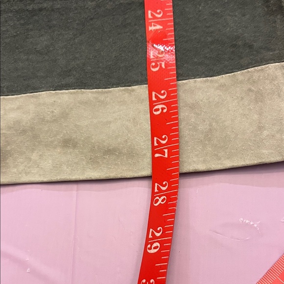 LEATHER Adrienne Landau Silver gray and Black  Geometric Blazer size M - Picture 10 of 16